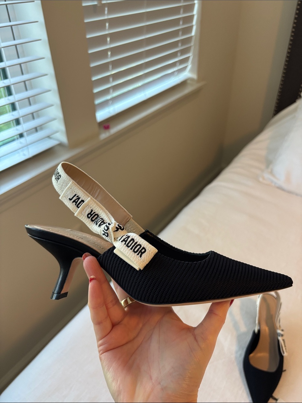Dior Christian Dior Black J'Adior Slingback Kitten Heel Pumps 36 1/2 EU - NWT - Picture 3 of 17